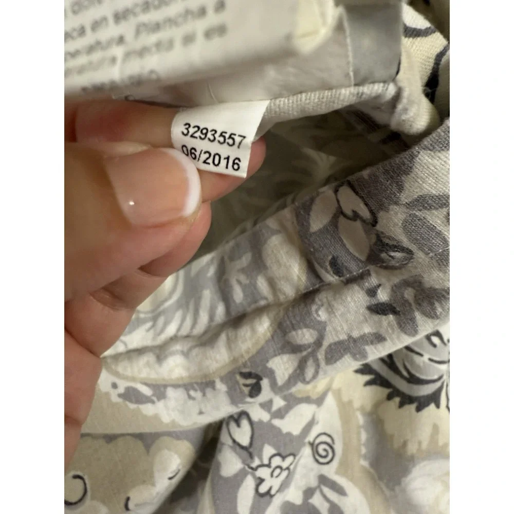 1 Pottery Barn Sham Celeste? Damask Pillow Sham Standard Linen Cotton Blend 2016